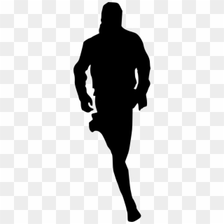 20 Man Running Silhouette - Silhouette, HD Png Download