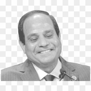 This Free Icons Png Design Of Our Beloved President - El Sisi Black And White, Transparent Png