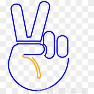 To Add More Dimension To The Hand We Will Create A - V Sign, HD Png Download