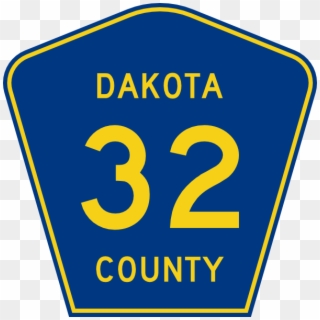 Highway Sign Dakota County Route 32 Clip Art - Country Route Sign, HD Png Download
