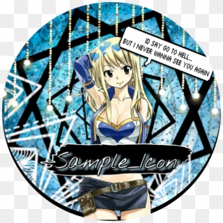 #lucy #heartfilia #fairytail #icon #blue #drunkicon - Lucy Heartfilia Icons, HD Png Download