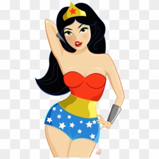 The Young Kids Love To Watch The Funny Sexy Cartoon - Wonder Woman Picture Cartoon, HD Png Download