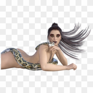 Woman, Snake, Fantasy, Femininity, Sexy, Amazone - Sexy Woman With Snake, HD Png Download