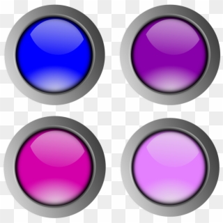 Illustration Of Colorful Blank Buttons - Round In Button, HD Png Download