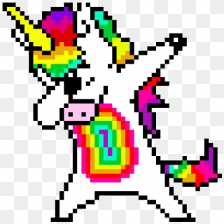 Dabbing Unicorn - Pixel Art Dabbing Unicorn, HD Png Download