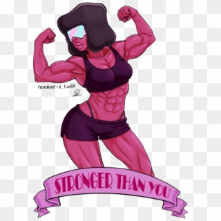 Tumblr 92 Pink Fictional Character Cartoon Muscle - Steven Universe Garnet Muscle, HD Png Download