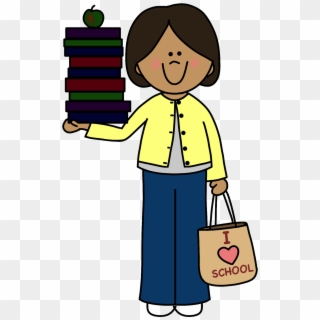 Human Body Clipart At Getdrawings - Teacher With Books Clipart, HD Png Download