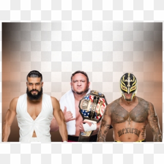 Samoa Joe Vs Rey Mysterio Vs Andrade Wwe United States - Lucha Libre, HD Png Download