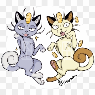 Meowth Sticker Designs I Made For Upcoming Tracon Artist - Cartoon, HD Png Download