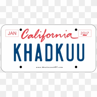 California Khadkuu Number Plate - Ronald Reagan Presidential Library, HD Png Download