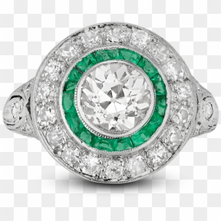 1750 X 1400 9 - Emerald Ring Art Deco, HD Png Download