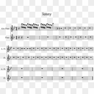 Lenny Sheet Music 1 Of 1 Pages - Sheet Music, HD Png Download