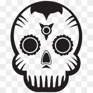Day Of The Dead Skull - Skull Simple Day Of The Dead, HD Png Download