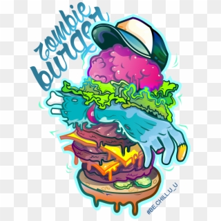 Zombie Clipart Vector - Burger Zombie, HD Png Download