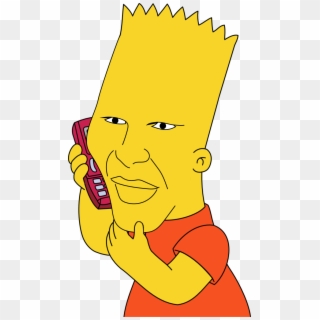 Paint A Bart Load Reversal Dump It And Make Them Eat - Bart Simpson On The Phone, HD Png Download