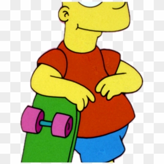 Bart Simpson Clipart Bartholomew - Bart Simpson With Skateboard, HD Png Download