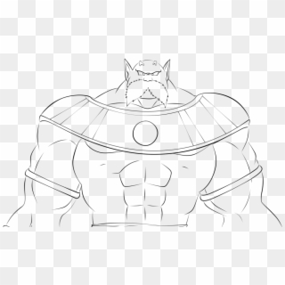 God Of Destruction Toppo Lineart By - Toppo God Of Destruction Drawing, HD Png Download