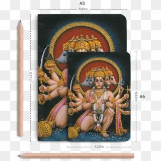Dailyobjects Indian Mythology Hanuman Heads A6 Notebook - Mythology, HD Png Download