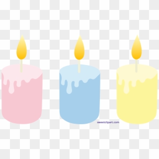 Birthday Candles Clipart 2 Candle - Cute Candle Clip Art, HD Png Download