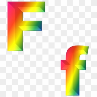 Letter F Png - Rainbow Letter F, Transparent Png
