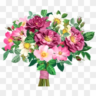 Bouquet Clipart Flower Bookey - Transparent Background Flower Bouquet Png, Png Download