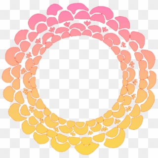 #flower #flowers #floral #round #wreath #frame #colourful - Circle, HD Png Download