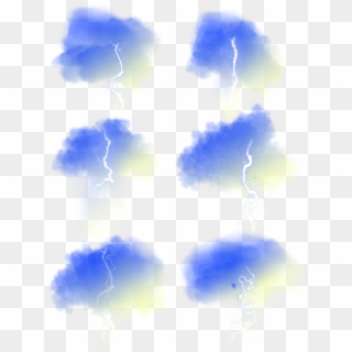 Gradient Lightning Blue Yellow Vector Png And Psd - Lightning, Transparent Png