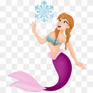 Clip Art Mermaid - Disney Princess Mermaids Elsa And Anna, HD Png Download
