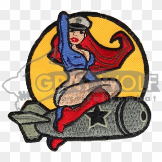 Wwii Us Army Isaf B52 Air Pinup Girl Full Color Usa - Pin Up Patches, HD Png Download