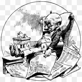 Sleeping Man With Newspapers Png, Transparent Png