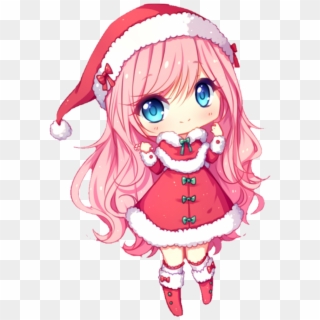 Anime Chibi Christmas Girl, HD Png Download