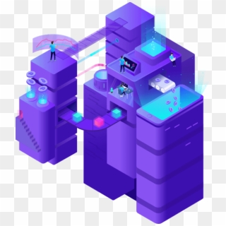 All Components Related To Trex Token's Blockchain System - Web Development Isometric Illustration Gif, HD Png Download