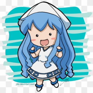 Squid Clipart Head - Chibi Anime Squid Girl, HD Png Download