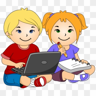 Free Boy And Girl Images Download Clip - Girl And Boy Writing Clipart, HD Png Download