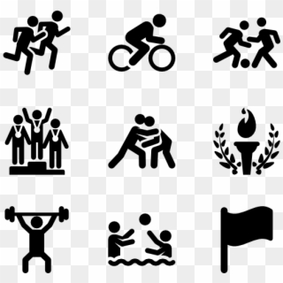 Olympics Games Athletes - Race Icons, HD Png Download