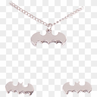 Batman Bat Symbol Necklace & Earring Set - Pendant, HD Png Download
