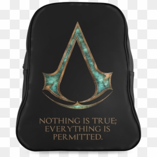 Assassins Creed Skyrim Lexicon Mashup School Backpack/large - Assassin's Creed, HD Png Download