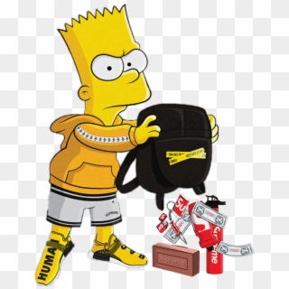 Bart Simpson Gucci Simpsons Brick Bartsupreme - Bart Simpson Hypebeast Png, Transparent Png