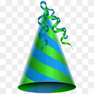 Birthday Party Hat Green Blue Png Clip Art Imageu200b, Transparent Png