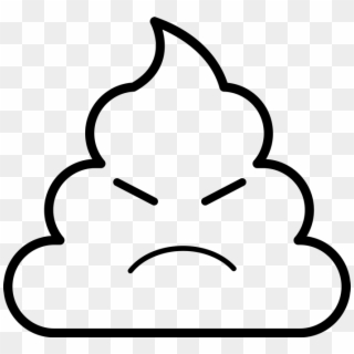 Angry Poop Emoji - Emoji Coloring Pages, HD Png Download