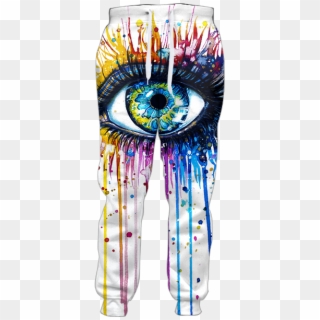 Painted Eye Joggers - Rainbow Eye Painting, HD Png Download