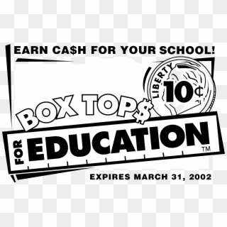 Box Tops Logo Black And White - Box Tops For Education Clip, HD Png Download