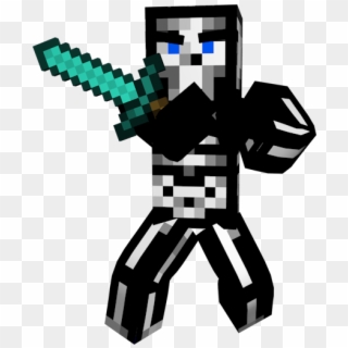 Minecraft Characters Png - Minecraft Character With Sword, Transparent Png