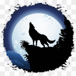 Werewolf Clipart Howling Moon - Wolf Howling At The Moon Clipart, HD Png Download