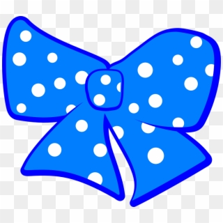 Blue Ribbon Images - Blue Polka Dot Bow Clipart, HD Png Download