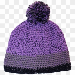 Pom Pom Knit Hat In Purple, HD Png Download