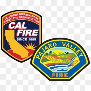 Pajaro Valley Fire Department And Cal Fire Duel Logo - California Forestry Fire Department, HD Png Download
