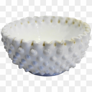 Fenton Hobnail White Milk Glass Cereal Bowl 5 In - Ceramic, HD Png Download