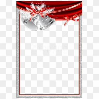 Free Png Christmas Transparent Frame With Silver Bells - Silver Bells Christmas Backgrounds, Png Download