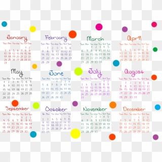 Transparent Colorful 2016 Calendar Png Image - 2012 Calendar, Png Download